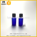 Botella de aceite esencial de vidrio de color azul cobalto 20ml con tapa